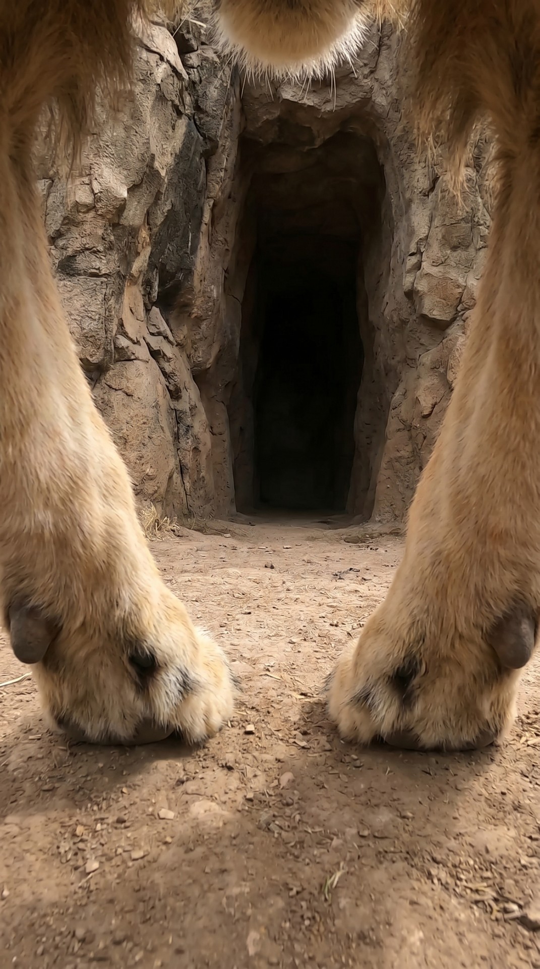 The Entrance: A first-person GoPro POV shot from a lion's perspective, showing its paws and the entrance to a dark, mysterious den.
The Reveal: The POV continues as the lion enters the den, with a glimpse of neon lights and laser beams cutting through the darkness ahead.
The Party: A wide, immersive POV shot of the den filled with lions dancing under strobe lights and neon decorations.
The DJ: A cinematic shot of a lion wearing oversized headphones, paws on a professional DJ deck, with a high-energy "hardstyle" rave atmosphere surrounding him.