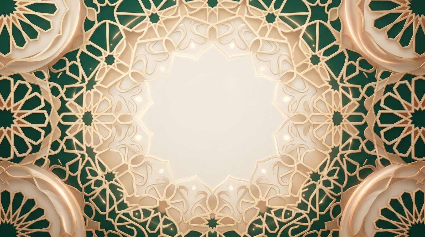 Create an ultra-premium cinematic Islamic Fiqh YouTube intro that is visually stunning, smooth, and deeply satisfying to watch. The entire design should feel luxurious, calming, and spiritually inspired, with a strong focus on Moroccan Islamic geometric patterns rather than buildings or physical architecture.
Core visual direction:
The visuals must be entirely based on Moroccan-inspired Islamic design patterns, including zellige mosaics, geometric tessellations, arabesque motifs, ornamental symmetry, abstract tile formations, flowing Islamic geometry, and decorative light-based patterns. Avoid any depiction of buildings, mosques, rooms, or physical architectural structures. Everything should feel abstract, fluid, and pattern-driven.
Mood:
Peaceful, scholarly, elegant, premium, and spiritually uplifting. The animation should feel like a refined visual journey through sacred geometric art, with a soothing and hypnotic flow.
Color palette:
Deep emerald green, warm gold, ivory, sand tones, and soft bronze highlights. Lighting should be smooth, warm, and volumetric with gentle glowing accents.
Animation style (VERY IMPORTANT):
* Ultra-smooth cinematic motion graphics
* High-end YouTube intro style (After Effects-level polish)
* Fluid, satisfying transitions between pattern formations
* Light sweeps moving across geometric designs like silk
* Particle-driven formation and dissolution of patterns
* Seamless morphing between different Moroccan motifs
* Soft parallax depth within layered pattern compositions
* Slow cinematic pacing: calm build → elegant motion → smooth convergence
* Visually “hypnotic” and premium feeling transitions
ABSOLUTE RULES (CRITICAL):
* NO text anywhere in the video
* NO logos anywhere in the video
* NO typography, letters, Arabic calligraphy, watermark, or branding marks
* DO NOT generate or imply any logo design
* The center must remain completely empty for external overlays only
* All branding (logo and text) will be added later in editing
Scene 1 (Emergence):
Begin in darkness. Soft golden particles appear and slowly form delicate Moroccan geometric patterns. The patterns should assemble organically, like they are being woven from light. Subtle glowing tessellations expand outward in smooth motion. The camera glides gently over layered abstract pattern fields.
Scene 2 (Motion transition sequence):
The Moroccan patterns continuously transform in a fluid, elegant way. Geometric shapes morph into new symmetrical forms. Patterns ripple like fabric made of light. Light streaks sweep across the screen, revealing depth and structure within the abstract design. The motion should feel extremely smooth, premium, and visually satisfying.
Scene 3 (Central convergence):
All motion gradually guides the viewer’s attention toward the center of the frame.
IMPORTANT:
Leave a perfectly clean, empty central space reserved for a logo that will be added later in post-production.
Directly below it, leave a second clean empty space reserved for a subtitle/description.
Both areas must remain completely empty, minimal, and visually distraction-free.
Scene 4 (Final calm background):
Transition into a serene abstract Moroccan pattern field designed for a future image overlay.
IMPORTANT:
The center must remain completely empty for an image insertion later.
Surrounding areas should contain subtle animated Moroccan geometric patterns, soft glowing accents, and gentle flowing motion, but nothing should distract from the empty center.
Final visual experience:
The intro should feel like a high-end, cinematic, luxury motion graphics sequence for an Islamic educational Fiqh channel — smooth, hypnotic, elegant, and visually premium.
Quality:
Ultra-realistic motion graphics, 4K HDR, professional After Effects-level animation, broadcast-quality intro design, extremely smooth transitions, highly detailed Moroccan pattern work.
FINAL NON-NEGOTIABLE CONSTRAINT:
Absolutely no text, no logos, no typography, no lettering, and no watermark of any kind should appear anywhere in the video. The entire composition must rely only on Moroccan Islamic geometric patterns, light, particles, and motion design.